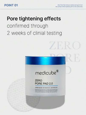 وسادات تنظيف الجوانب Medicube ZERO PORE PAD 2.0، مسام غير مرئية، تجديد سريع للبشرة في 60 ثانية، مناسبة للبشرة الحساسة، حجم السفر، منقع مسبق التشريب، تنعيم نسيج البشرة، تنظيف بعد التمرين، إصلاح ليلي | مستحضرات تجميل كورية | 155 جرام/5.46 أونصة