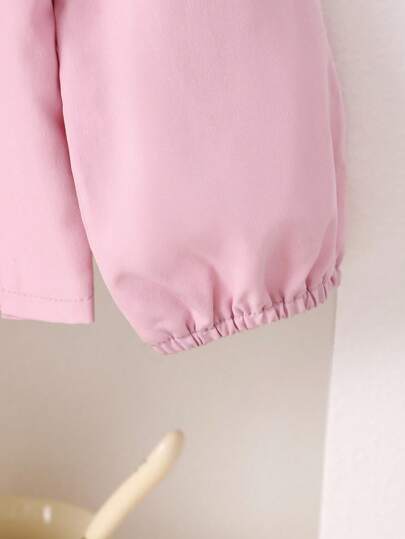 SHEIN Playful Pals مجموعة ملابس علوية مزينة بفيونكة جميلة وحلوة + بنطلون واسع الساق، بدلة بنات للربيع والخريف، بدلة بنات مكونة من قطعتين، بنطلون واسع، بدلة بنات للخريف والشتاء