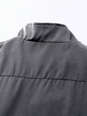 Manfinity EMRG معطف رياضي طويل الأكمام مطبوع عليه حرف للرجال، سحاب أمامي، فضفاض، معطف رياضي رمادي اللون، معطف رياضي مقاوم للرياح، معطف رياضي للرجال، رمادي اللون مع سحاب، معطف سيارة رياضية، خريفي