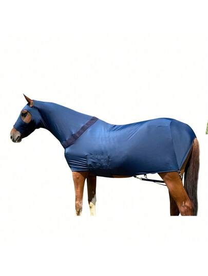 TGW RIDING أغطية جسم الحصان الكاملة بشرائح الليكرا مع غطاء للرقبة، تصميم الشد الرباعي يزيد الراحة، يؤهب لجم حصانك بفعالية، يبقي حصانك نظيفا