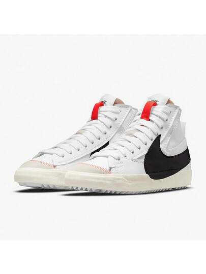 Nike حذاء رياضي رجالي من طراز Blazer '77 Jumbo متوسط الارتفاع غير قابل للانزلاق ومقاوم للتآكل
