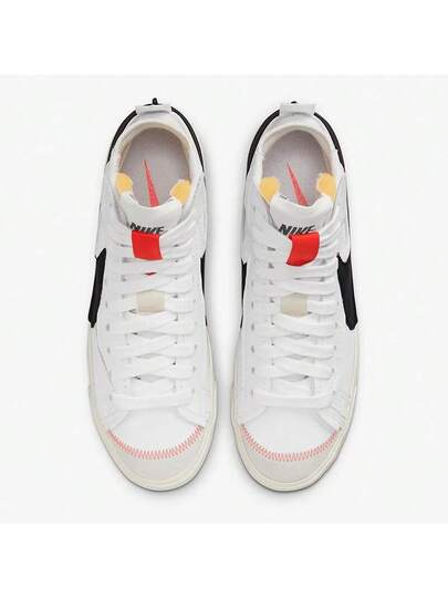 Nike حذاء رياضي رجالي من طراز Blazer '77 Jumbo متوسط الارتفاع غير قابل للانزلاق ومقاوم للتآكل