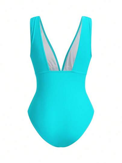 Swim Oasis بدلة سباحة قطعة واحدة ذات طبعة حلزونية كلاسيكية أنيقة، مع بنطال واسع الساق، مجموعة ملابس عصرية للنساء لرحلات الإجازة