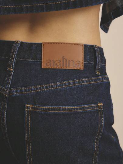 Aralina جينز بتفصيل انعطاف الذيل للشتاء/الصيف