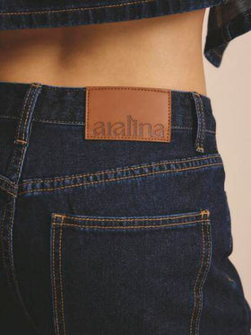 Aralina جينز بتفصيل انعطاف الذيل للشتاء/الصيف