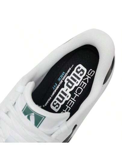 Skechers أحذية كورت كلاسيكس الكاجوال للرجال خفيفة الوزن للمشي البطيء في المدينة أحذية رياضية للسفر 254154W-WBK