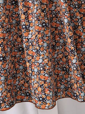 SHEIN Vintaside Kids مجموعة ملابس علوية بلا أكمام مطبوعة بزخرفة زهرية بسيطة وكارديجان علوي محبوك مع زخرفة فيونكة، للأطفال الصغار، للربيع/الخريف ، 2 قطعة