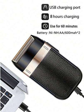 مجموعة ماكينة حلاقة كهربائية قابلة للشحن عبر USB وماكينة تشذيب اللحية، طقم ماكينة حلاقة الشعر - هدية مثالية للأب، الحبيب، عيد الميلاد، المناسبات
