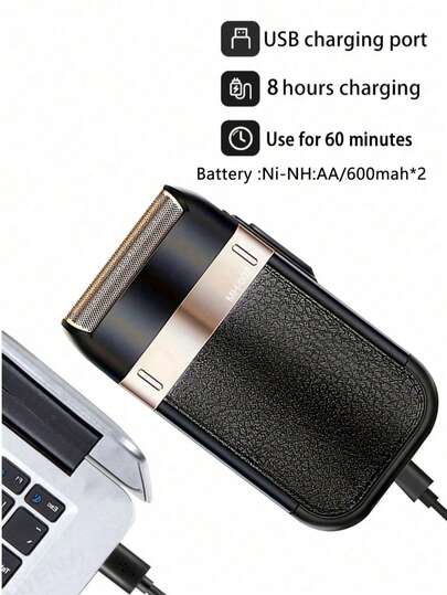 مجموعة ماكينة حلاقة كهربائية قابلة للشحن عبر USB وماكينة تشذيب اللحية، طقم ماكينة حلاقة الشعر - هدية مثالية للأب، الحبيب، عيد الميلاد، المناسبات