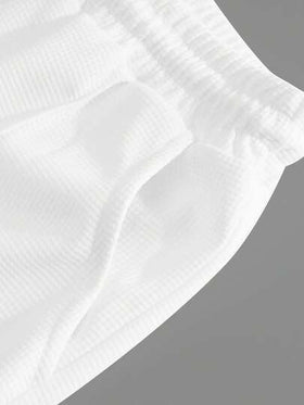 شورت شاطئ رجالي، شورت رياضي بخصر رباط، قماش منفذ للهواء، شفاف قليلاً، تصميم فضفاض أنيق، مريح ومتعدد الاستخدامات، مثالي للرياضة الاسترخائية وخروجات الشاطئ، ملابس شاطئ كاجوال أنيقة