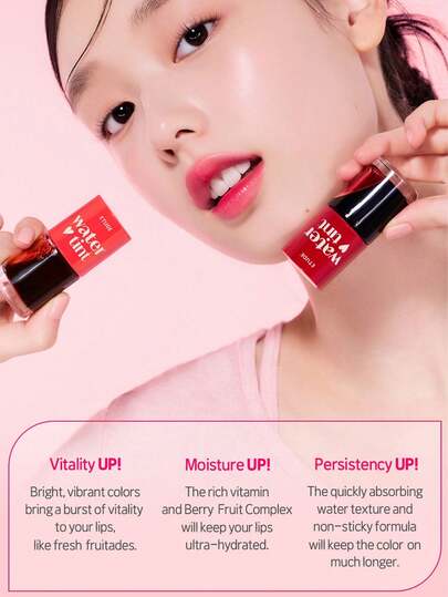 ETUDE غلوس الشفاه العزيز 06 عصير البرقوق، لون نابض بالحياة، مشبع بمستخلصات الرمان والجريب فروت المرطبة، يغذي الشفاه، مكياج كوري، جمال كوري، طقم هدايا، 9 جرام / 0.31 أونصة