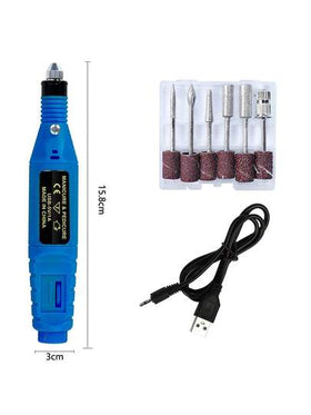 جهاز تنظيف الأظافر الكهربائي المحمول، يعمل بالطاقة من منفذ USB، طقم ملف أظافر كهربائي احترافي، مناسب للأظافر الأكريليك والجل - تنظيف وتلميع سهل - أداة عناية بالأظافر فعالة وسهلة الاستخدام، أداة تلميع وتشكيل الأظافر، مناسبة للاستخدام المنزلي والصالون، ل...