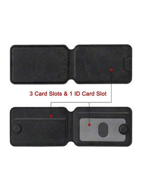 محفظة بطاقات ماجسيف حامل هاتف من جلد PU مغناطيسي حامل بطاقات حالات الهاتف حامل مع حامل قابل للطي متوافق مع 13/14/15/16
