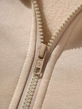 SHEIN معطف واسع بسيط كاكي للمراهقين، طراز عفوي وجامعي، مريح، أنيق، متعدد الاستخدامات، قماش ناعم، مناسب للارتداء اليومي والمدرسة والسفر والأنشطة الخارجية