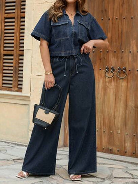 SHEIN Tall CURVE ملابس صيفية وخريفية للمرأة ب، ملابس خريفية للعودة إلى المدرسة وحفلات الترحيب، بأسلوب كاواييي وعصر 2000 للمطار والسفر، بتصميم متواضع وأنيق، بنطلونات جينز واسعة الساق، بنطلونات جينز فضفاضة، بنطلونات ساق واسعة، بنطلونات جينز أم، ملابس خريفية