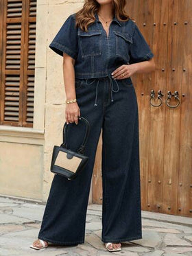 SHEIN Tall CURVE ملابس صيفية وخريفية للمرأة ب، ملابس خريفية للعودة إلى المدرسة وحفلات الترحيب، بأسلوب كاواييي وعصر 2000 للمطار والسفر، بتصميم متواضع وأنيق، بنطلونات جينز واسعة الساق، بنطلونات جينز فضفاضة، بنطلونات ساق واسعة، بنطلونات جينز أم، ملابس خريفية