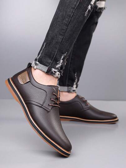 أحذية كلاسيكية رسمية للرجال، أحذية أوكسفورد خفيفة الوزن للربط بالأربطة لارتداء العمل والأوقات العادية