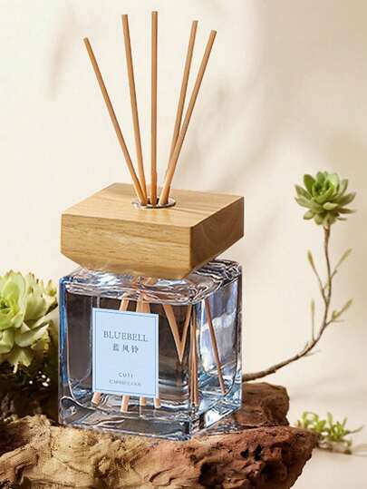 SHEIN زجاجة هدية، معطر منزلي، زجاجة عطر للعائلة للديكور، مناسب للصالة والنوم والمكتب والحمام - معطر هواء أنيق ، موضوع العطلات. 1 موزع ريد بسعة 16.9 أونصة / 500 مل, أعواد روائح
