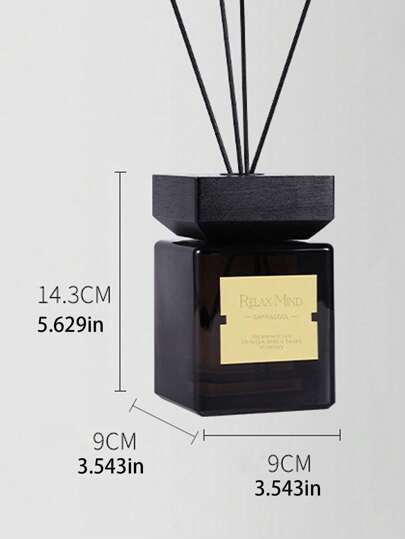 SHEIN زجاجة هدية، معطر منزلي، زجاجة عطر للعائلة للديكور، مناسب للصالة والنوم والمكتب والحمام - معطر هواء أنيق ، موضوع العطلات. 1 موزع ريد بسعة 16.9 أونصة / 500 مل, أعواد روائح