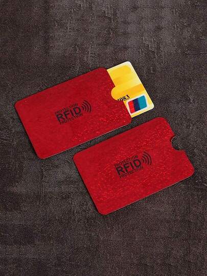 10 قطع واقي بطاقة حجب RFID بألوان عشوائية، حامل بطاقة ائتمان معدني من سبيكة الألومنيوم، أكمام محفظة للبطاقات البنكية/الهوية للنساء، محفظة صغيرة، محفظة، محفظة RFID، محفظة بطاقات