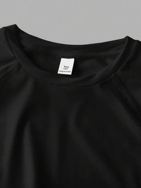 SHEIN ملابس رياضية عملية للمراهقين الذكور، لون أبيض أحادي بسيط، مريحة واستخدامات متعددة،مناسبة للارتداء اليومي،للمدرسة والخروجات والتمارين الرياضية