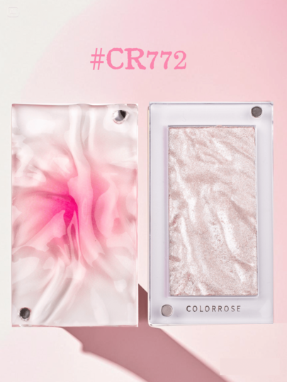 COLORROSE بودرة تسليط الضوء على الوجه, تصميم غطاء مغناطيسي, لوحة تسليط الضوء بالوان متلألئة, تسليط الضوء اللامع بمظهر طبيعي , إضاءة مكياج الوجه , خفيفة وناعمة , مستحضر تجميلي لتحسين جمال الوجه