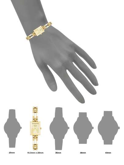 Anne Klein ساعة كوارتز ذهبية اللون للنساء بسوار من الكوارتز مع قرص مربع بلون الشمبانيا الفاتح، ساعة فاخرة تناظرية مع سوار قابل للتعديل، ساعة هدية أنيقة للسيدات من واتش