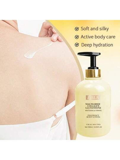 كريم جسم مبيض بالنياسينامايد والكولاجين والجلوتاثيون بحماية SPF 90+، مشرق ومرطب ومغذي للعناية بالجسم، مناسب لجميع أنواع البشرة