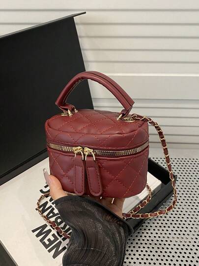 حقيبة صغيرة خفيفة الوزن، حقيبة سلسلة، حقيبة مبطنة، حقيبة يد، حقيبة دلو، مناسبة للفتيات وطالبات الجامعة والسيدات العاملات، مثالية للمكتب والجامعة والعمل والتنقل والأنشطة الخارجية والسفر والخروجات، ضرورية للاحتفال برأس السنة الجديدة
