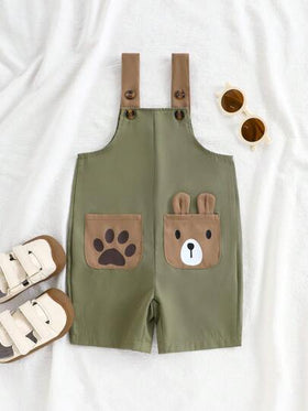 SHEIN Playful Pals بدلة الكلب ذات الجيب لأطفال الصيف