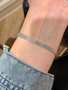 سوار قلب من الفضة الإسترليني عيار 925 قابل للف، مناسب للنساء، للارتداء في عيد الحب، للارتداء اليومي والتنقل