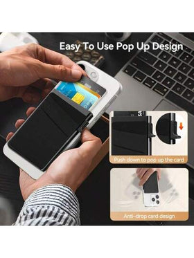 حامل بطاقات RFID مغناطيسي للرجال من OBCREATOR - محفظة بنظرة واحدة، تصميم معدني أسود متوافق مع ، مثالي للعطلات والاستخدام اليومي، محفظة حامل بطاقات، إكسسوار حديث، بناء متين، هدية للرجال، هدية عيد ميلاد، هدية مضحكة، هدايا صغيرة، أفكار هدايا