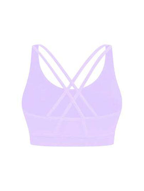 SHEIN ملابس علوية ملابس علوية فاتحة للمراهقات جوانبها مطاطية مرنة للرياضة ، ظهر متقاطع بنمط اليوغا ، صدرية رياضية قابلة للإزالة مبطنة ، ماصة للرطوبة وامتصاص العرق