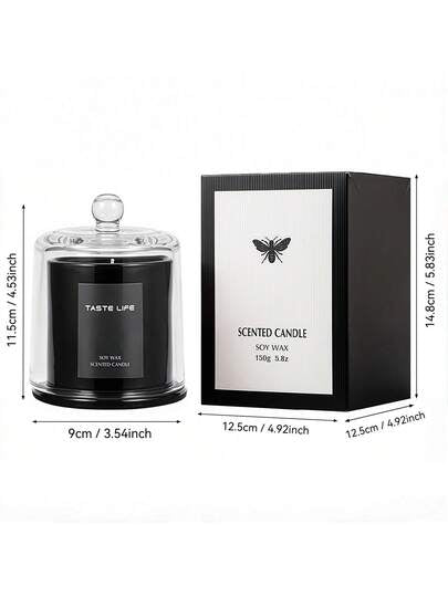 شموع معطرة بشمع الصويا الممتاز في وعاء زجاجي، زيوت أساسية خالية من الدخان، عطور للاسترخاء والتدليك المنزلي، طقم هدايا أنيق، مثالي للهدايا
