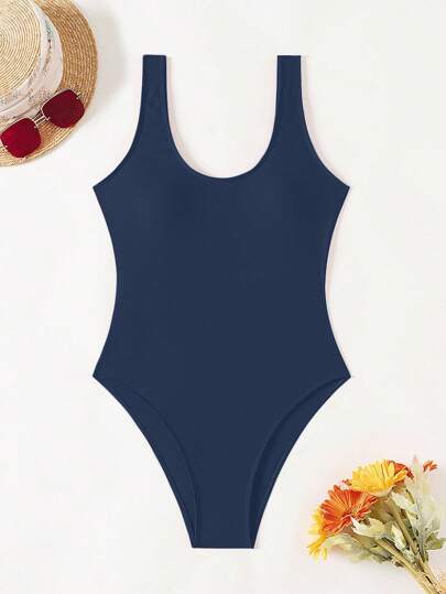 Swim Chiccia بدلة سباحة أنيقة من قطعة واحدة، بلون سادة للنساء؛ مناسبة للعطلات والشاطئ