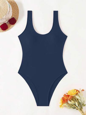 Swim Chiccia بدلة سباحة أنيقة من قطعة واحدة، بلون سادة للنساء؛ مناسبة للعطلات والشاطئ