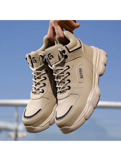 GUYISA بوت سلامة ذات أصابع معدنية، عالية الأعلى مضادة للسحق والثقب مع نعل مطاطي وبلاستيكي، صالحة لجميع الفصول، بوت سلامة رجالية بطراز عمال البناء