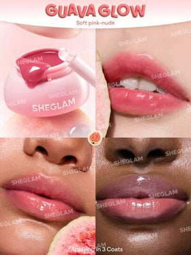 SHEGLAM Hydra Jelly Pocket بلسم شفاه-Guava Glow روج تنت أرواج علامة تجارية جمال مكياج ميكب مستحضرات تجميل للنساء الفتيات مثالي لفصل الشتاء الربيع مثالي ل- Y2K أزياء أنيقة رمضان هدية حفلة جاهز أفضل لون