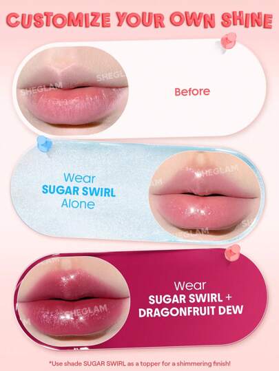SHEGLAM Hydra Jelly Pocket بلسم شفاه-Guava Glow روج تنت أرواج علامة تجارية جمال مكياج ميكب مستحضرات تجميل للنساء الفتيات مثالي لفصل الشتاء الربيع مثالي ل- Y2K أزياء أنيقة رمضان هدية حفلة جاهز أفضل لون