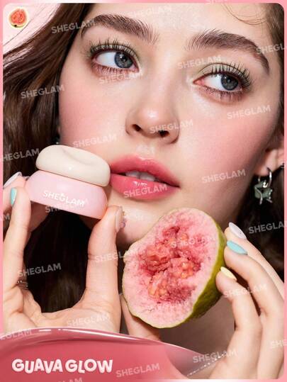 SHEGLAM Hydra Jelly Pocket بلسم شفاه-Guava Glow روج تنت أرواج علامة تجارية جمال مكياج ميكب مستحضرات تجميل للنساء الفتيات مثالي لفصل الشتاء الربيع مثالي ل- Y2K أزياء أنيقة رمضان هدية حفلة جاهز أفضل لون