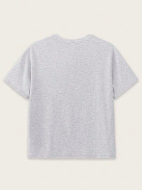 SHEIN قميص قصير الأكمام كاجوال للمراهقين الذكور, ملابس رياضية كاجوال بطراز البنك روك والكلية, مناسب للارتداء في الخارج والحفلات الموسيقية في الربيع والصيف