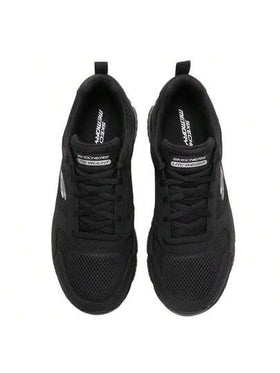Skechers أحذية رجالية كاجوال للخارج، أحذية رجالية خفيفة الوزن ماصة للصدمات، أحذية سوداء للتنقل اليومي، أحذية رياضية كاجوال رباط للرجال، أحذية رياضية للداخل/الخارج، 8790230-BBK
