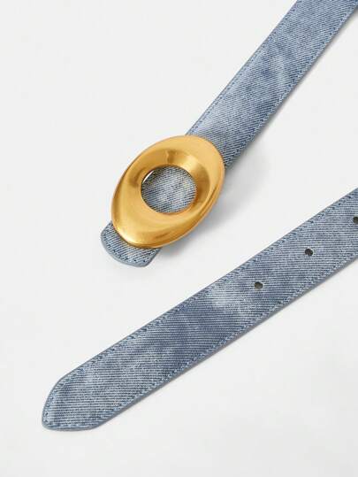 MOTF PREMIUM حزام جلد اصطناعي (بو) مزود بمشبك بيضاوي الشكل
