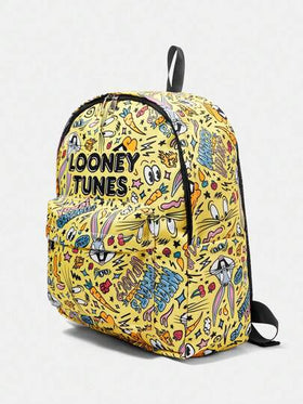 LOONEY TUNES X SHEIN 3 قطع/طقم طريف بنمط رسوم كرتونية حقيبة ظهر، حقيبة للأقلام، حقيبة غداء، حقيبة ظهر متعددة الوظائف، خفيفة الوزن، حقيبة أقلام محمولة، حقيبة غداء سعة كبيرة، مناسبة للكلية والجامعة والمدرسة الإعدادية/الثانوية والخارج والسفر والمدرسة الابتدا