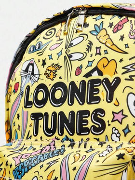 LOONEY TUNES X SHEIN 3 قطع/طقم طريف بنمط رسوم كرتونية حقيبة ظهر، حقيبة للأقلام، حقيبة غداء، حقيبة ظهر متعددة الوظائف، خفيفة الوزن، حقيبة أقلام محمولة، حقيبة غداء سعة كبيرة، مناسبة للكلية والجامعة والمدرسة الإعدادية/الثانوية والخارج والسفر والمدرسة الابتدا