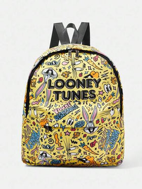 LOONEY TUNES X SHEIN 3 قطع/طقم طريف بنمط رسوم كرتونية حقيبة ظهر، حقيبة للأقلام، حقيبة غداء، حقيبة ظهر متعددة الوظائف، خفيفة الوزن، حقيبة أقلام محمولة، حقيبة غداء سعة كبيرة، مناسبة للكلية والجامعة والمدرسة الإعدادية/الثانوية والخارج والسفر والمدرسة الابتدا