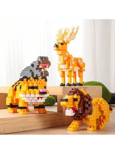 1 مكعبات بناء صغيرة، أشكال حيوانات، ألعاب تجميعية تعليمية للأطفال ، نماذج DIY مجمعة من مكعبات بناء صغيرة ، زخارف ، ألعاب تعليمية للأطفال ، هدايا للعيد الهالوين وعيد الميلاد والأعياد