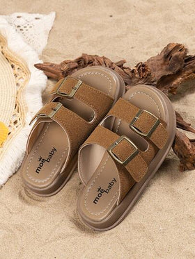 صنادل الأطفال، صنادل شاطئ بنات جديدة للصيف بطراز رجعي بسيط، صنادل أولاد كاجوال ناعمة للاستخدام الخارجي والحمام للأطفال الكبار