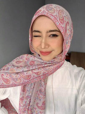 1 قطعة وشاح نسائي بوهيمي مزخرف بالشرابات، وشاح بشكل باسلي منسوج، باشمينا بنقشة حجرية، سلسلة باللون الوردي، أنماط أنيقة متنوعة، مناسب للخروجات اليومية في فصلي الخريف والشتاء، هدية مناسبة للفستان