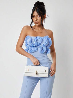 SHEIN BAE حقيبة يد نسائية محبوكة متعددة الاستخدامات موضة قطعة واحدة